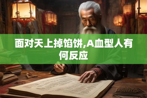 面对天上掉馅饼,A血型人有何反应