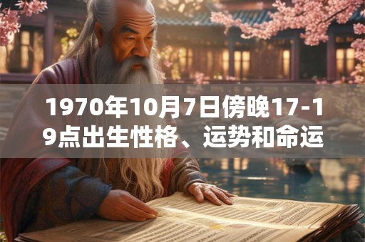 1970年10月7日傍晚17-19点出生性格、运势和命运