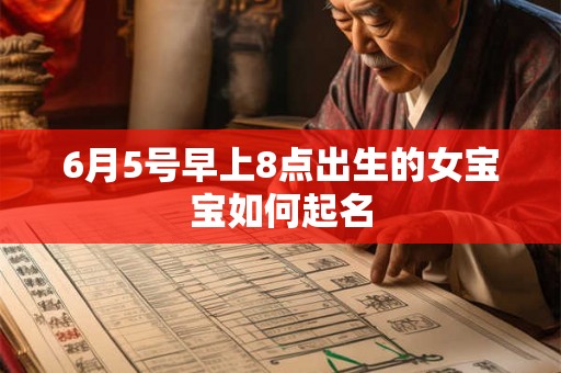 6月5号早上8点出生的女宝宝如何起名