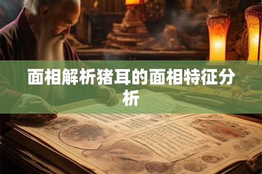 面相解析猪耳的面相特征分析 面相解析猪耳的面相特征分析