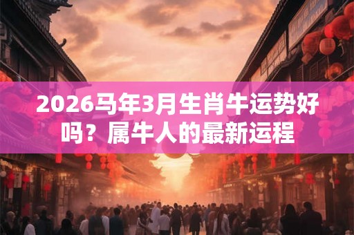 2026马年3月生肖牛运势好吗?属牛人的最新运程 2026马年3月生肖牛运势好吗?属牛人的最新运程