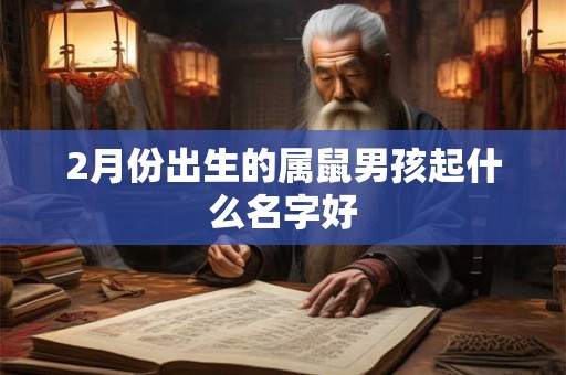 2月份出生的属鼠男孩起什么名字好