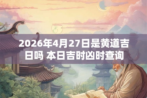 2026年4月27日是黄道吉日吗 本日吉时凶时查询