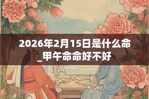 2026年2月15日是什么命_甲午命命好不好