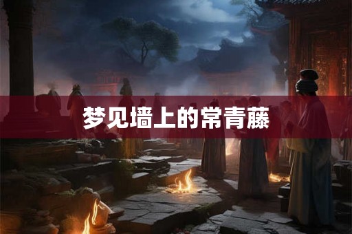 梦见墙上的常青藤
