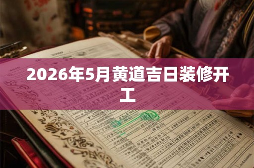 2026年5月黄道吉日装修开工