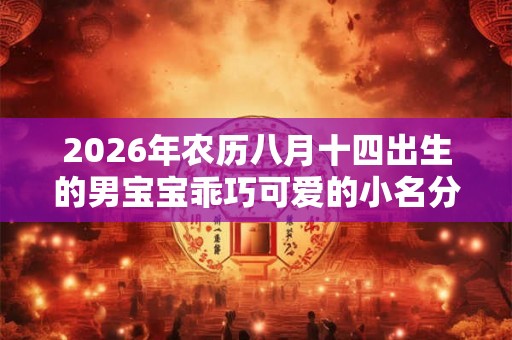 2026年农历八月十四出生的男宝宝乖巧可爱的小名分享