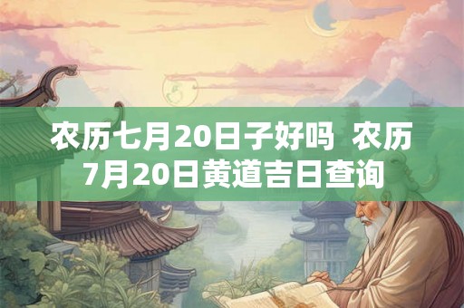 农历七月20日子好吗  农历7月20日黄道吉日查询