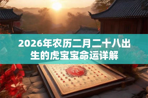 2026年农历二月二十八出生的虎宝宝命运详解