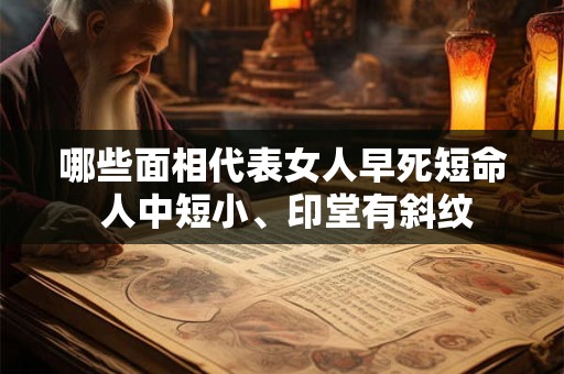 哪些面相代表女人早死短命 人中短小、印堂有斜纹 哪些面相代表女人早死短命 人中短小、印堂有斜纹