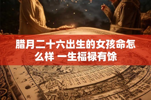 腊月二十六出生的女孩命怎么样 一生福禄有馀