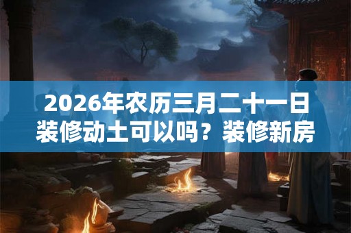 2026年农历三月二十一日装修动土可以吗？装修新房注意事项