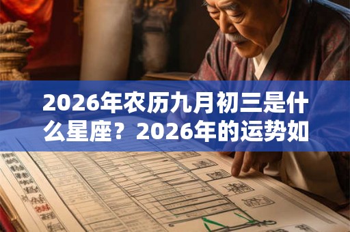 2026年农历九月初三是什么星座？2026年的运势如何？