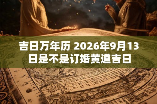 吉日万年历 2026年9月13日是不是订婚黄道吉日