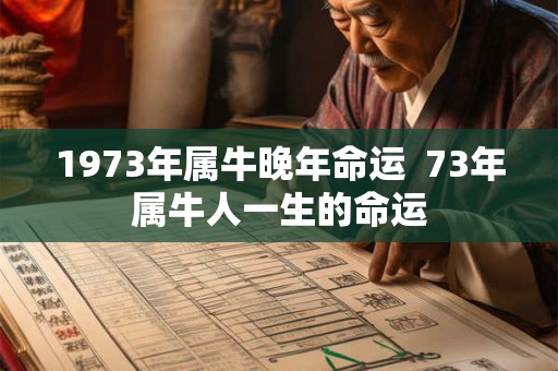 1973年属牛晚年命运  73年属牛人一生的命运
