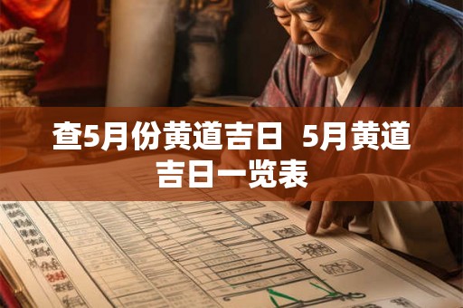 查5月份黄道吉日  5月黄道吉日一览表