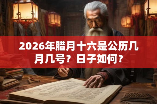 2026年腊月十六是公历几月几号？日子如何？