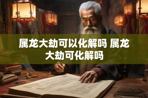 属龙大劫可以化解吗 属龙大劫可化解吗