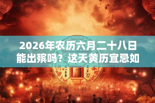 2026年农历六月二十八日能出殡吗？这天黄历宜忌如何？