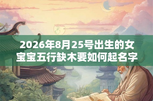 2026年8月25号出生的女宝宝五行缺木要如何起名字