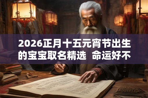 2026正月十五元宵节出生的宝宝取名精选 命运好不好 2026正月十五元宵节出生的宝宝取名精选 命运好不好