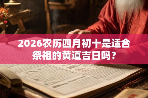 2026农历四月初十是适合祭祖的黄道吉日吗？