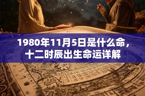 1980年11月5日是什么命,十二时辰出生命运详解 1980年11月5日是什么命,十二时辰出生命运详解