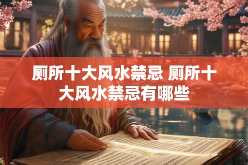 厕所十大风水禁忌 厕所十大风水禁忌有哪些