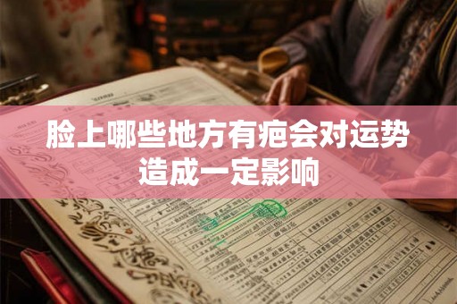 脸上哪些地方有疤会对运势造成一定影响