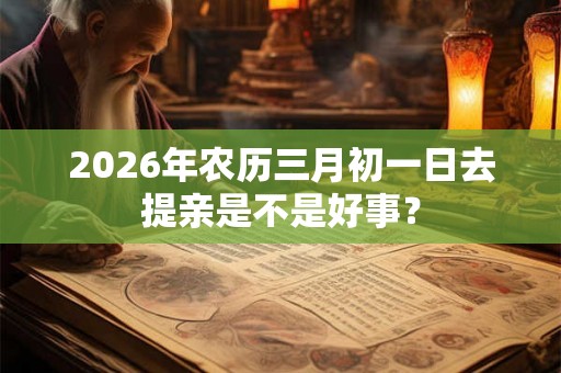 2026年农历三月初一日去提亲是不是好事？