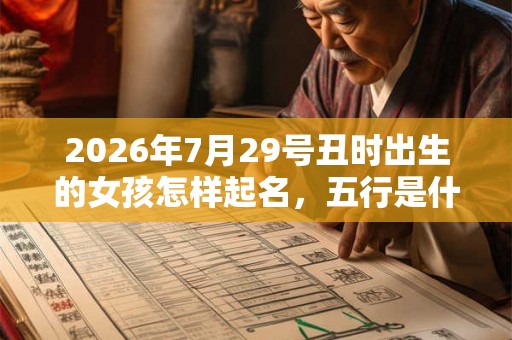 2026年7月29号丑时出生的女孩怎样起名，五行是什么？
