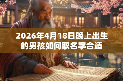 2026年4月18日晚上出生的男孩如何取名字合适