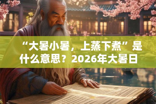 “大暑小暑,上蒸下煮”是什么意思?2026年大暑日子好吗? “大暑小暑,上蒸下煮”是什么意思?2026年大暑日子好吗?