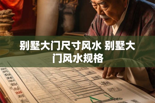 别墅大门尺寸风水 别墅大门风水规格