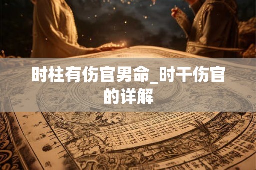 时柱有伤官男命_时干伤官的详解