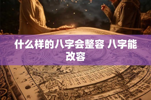 什么样的八字会整容 八字能改容