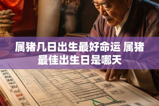 属猪几日出生最好命运 属猪最佳出生日是哪天