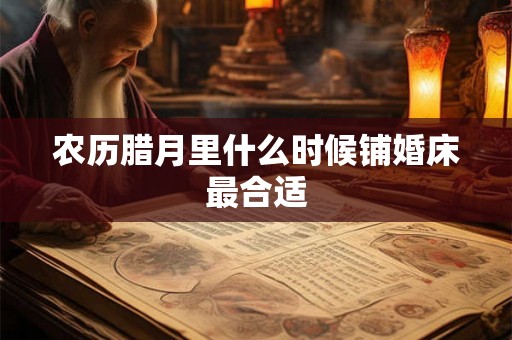 农历腊月里什么时候铺婚床最合适