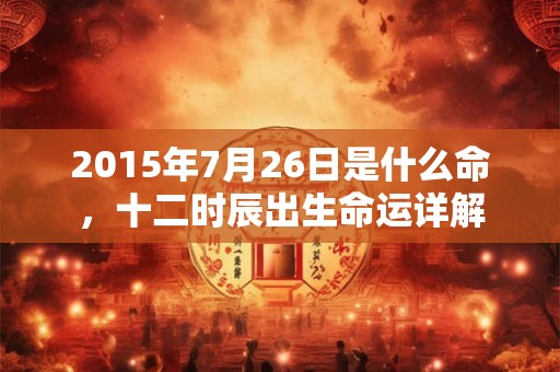 2015年7月26日是什么命，十二时辰出生命运详解