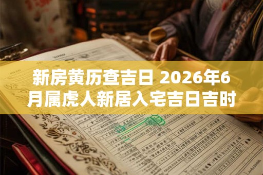新房黄历查吉日 2026年6月属虎人新居入宅吉日吉时查询