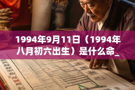 1994年9月11日（1994年八月初六出生）是什么命_命运如何