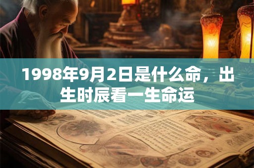1998年9月2日是什么命，出生时辰看一生命运