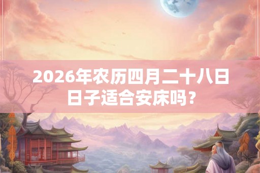 2026年农历四月二十八日日子适合安床吗？