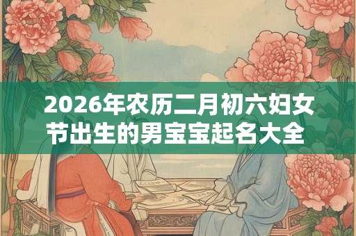 2026年农历二月初六妇女节出生的男宝宝起名大全  应该起什么名 字