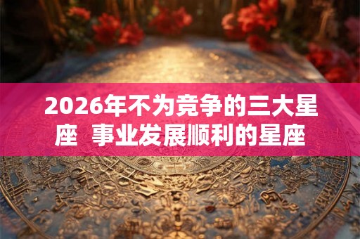 2026年不为竞争的三大星座  事业发展顺利的星座