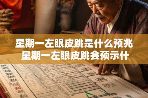 星期一左眼皮跳是什么预兆 星期一左眼皮跳会预示什么