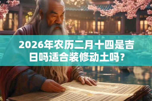 2026年农历二月十四是吉日吗适合装修动土吗？