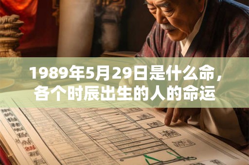 1989年5月29日是什么命,各个时辰出生的人的命运 1989年5月29日是什么命,各个时辰出生的人的命运