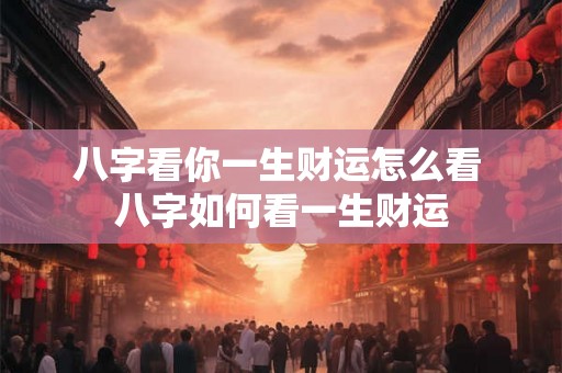 八字看你一生财运怎么看 八字如何看一生财运 八字看你一生财运怎么看 八字如何看一生财运
