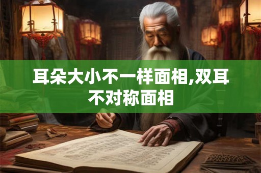 耳朵大小不一样面相,双耳不对称面相